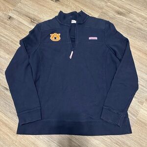 Vineyard Vines Navy Pullover with Pink Logo